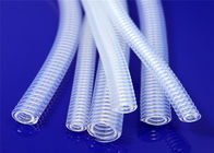 Kink Resistance Silicone Medical Products , Transparent Corrugated Breathing Tube