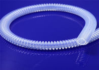 Kink Resistance Silicone Medical Products , Transparent Corrugated Breathing Tube