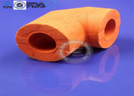 Red OEM Molded Silicone Parts New Design Open Cell Foam Tube Type