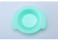 Light Green Silicone Baby Feeding Bowls ,  Soft Silicone Baby Plate Easy Wash