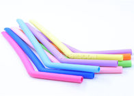 Colorfast Healthy Bendy Silicone Straws , Skinny Reusable Straws Non Toxic