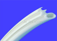 White Silicone Rubber Edge Trim , High Temperature Rubber Strips Press Resistant