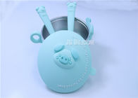 Customized Silicone Baby Products , Silicone Suction Baby Plate With Spoon