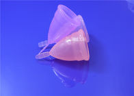 Lavender Pink Silicone Menstrual Cup Flexible Preventing Leaks Simple Use